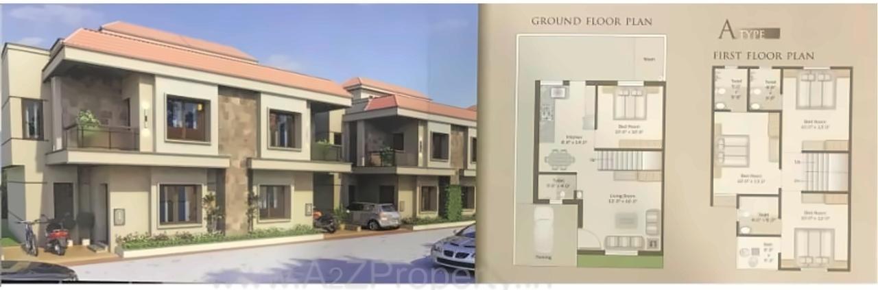 Layout of real estate project Prachi Bunglows located at Maretha, Vadodara, Gujarat