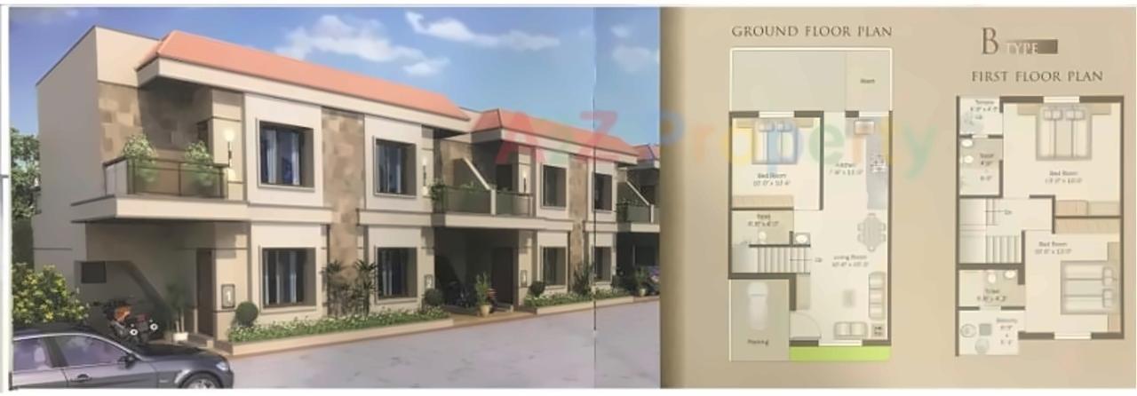 Layout of real estate project Prachi Bunglows located at Maretha, Vadodara, Gujarat