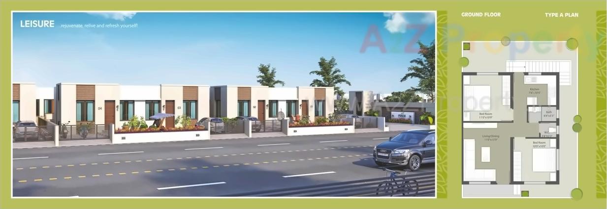 3D Elevation of real estate project Prachi Residency located at Alamgir, Vadodara, Gujarat