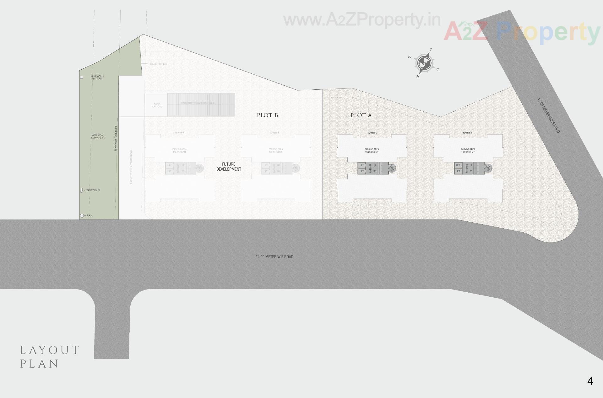 Layout of real estate project Pradhan Glenforest located at Ankodiya, Vadodara, Gujarat