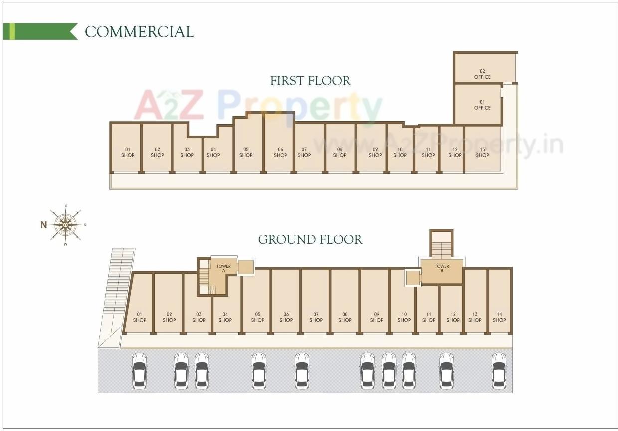 Layout of real estate project Prakruti Greens located at Bhayli, Vadodara, Gujarat