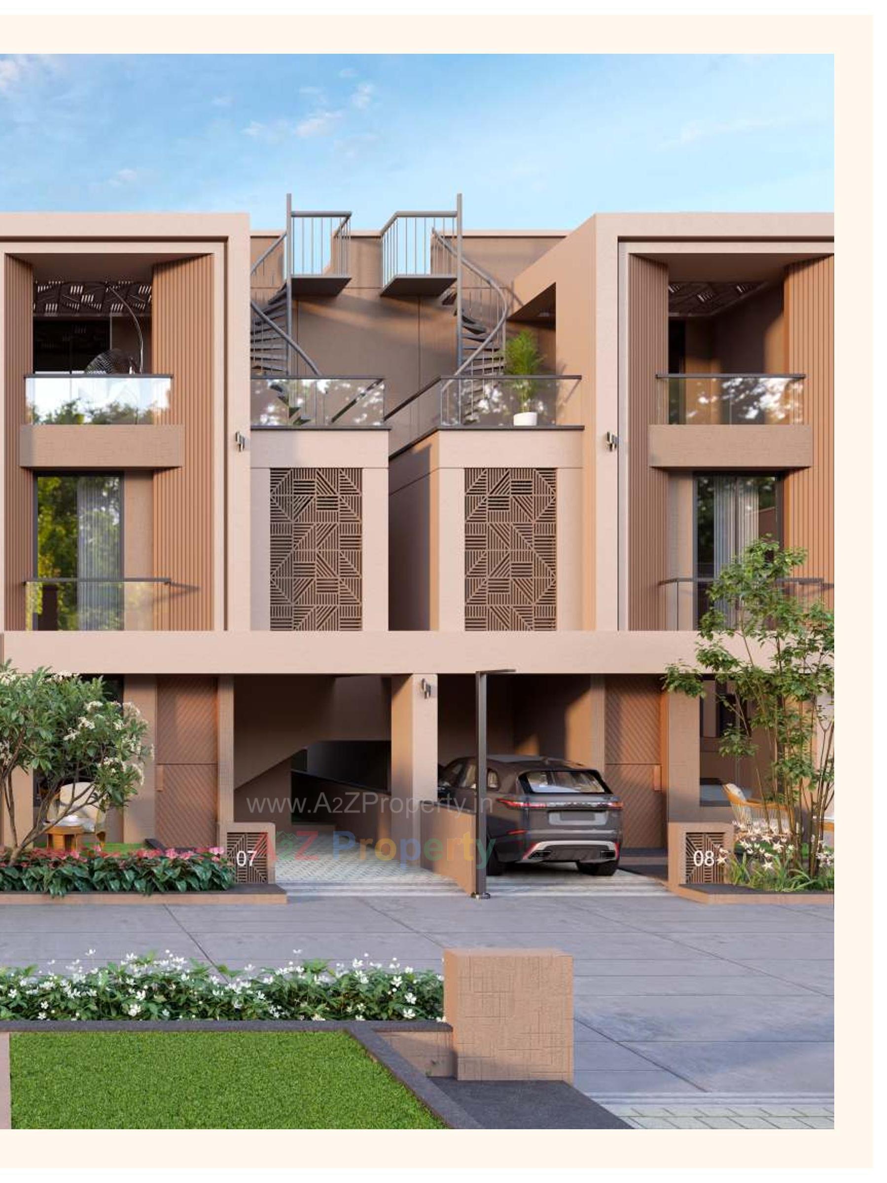 3D Elevation of real estate project Prakruti Harmony located at Bil, Vadodara, Gujarat