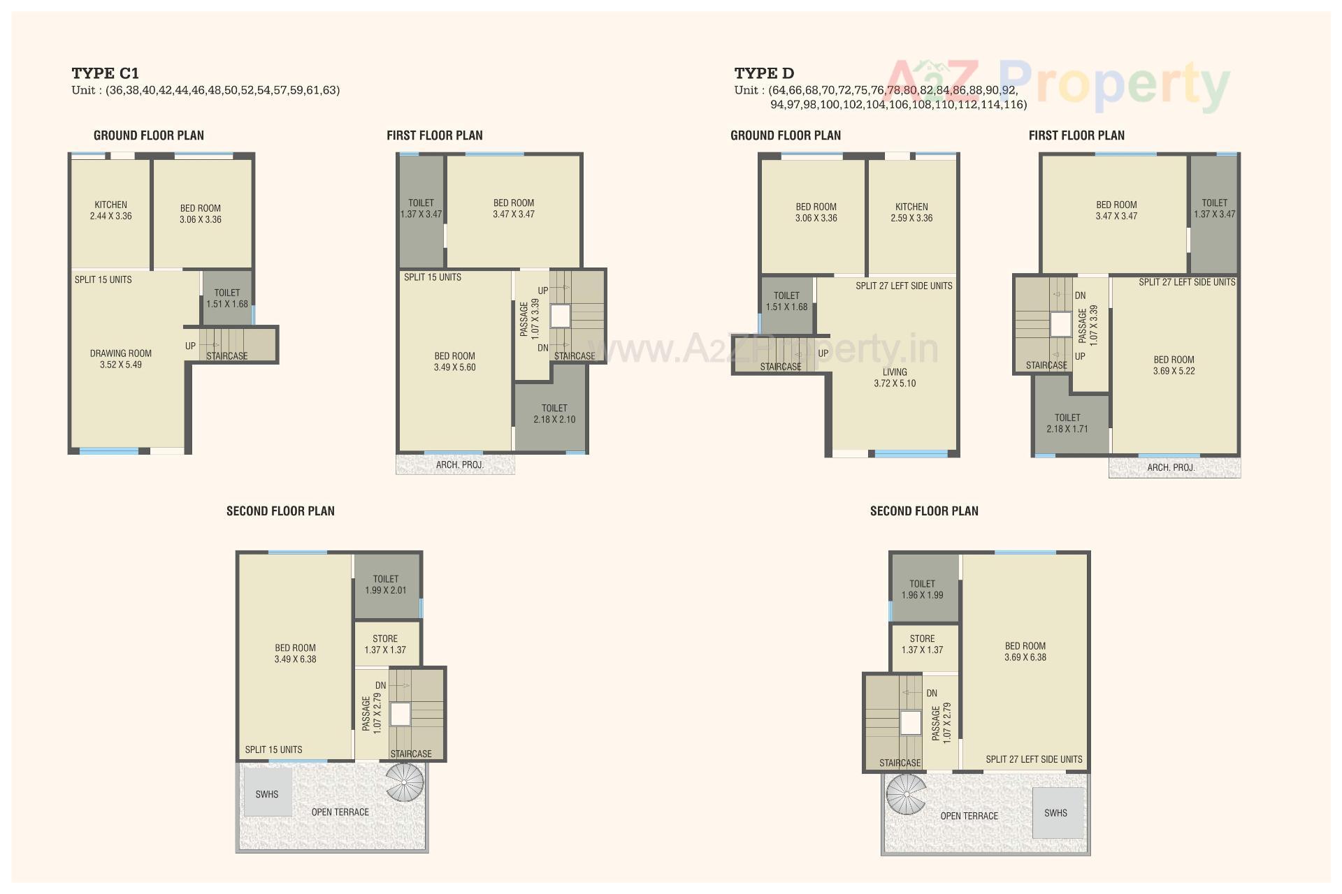 Layout of real estate project Prakruti Harmony located at Bil, Vadodara, Gujarat