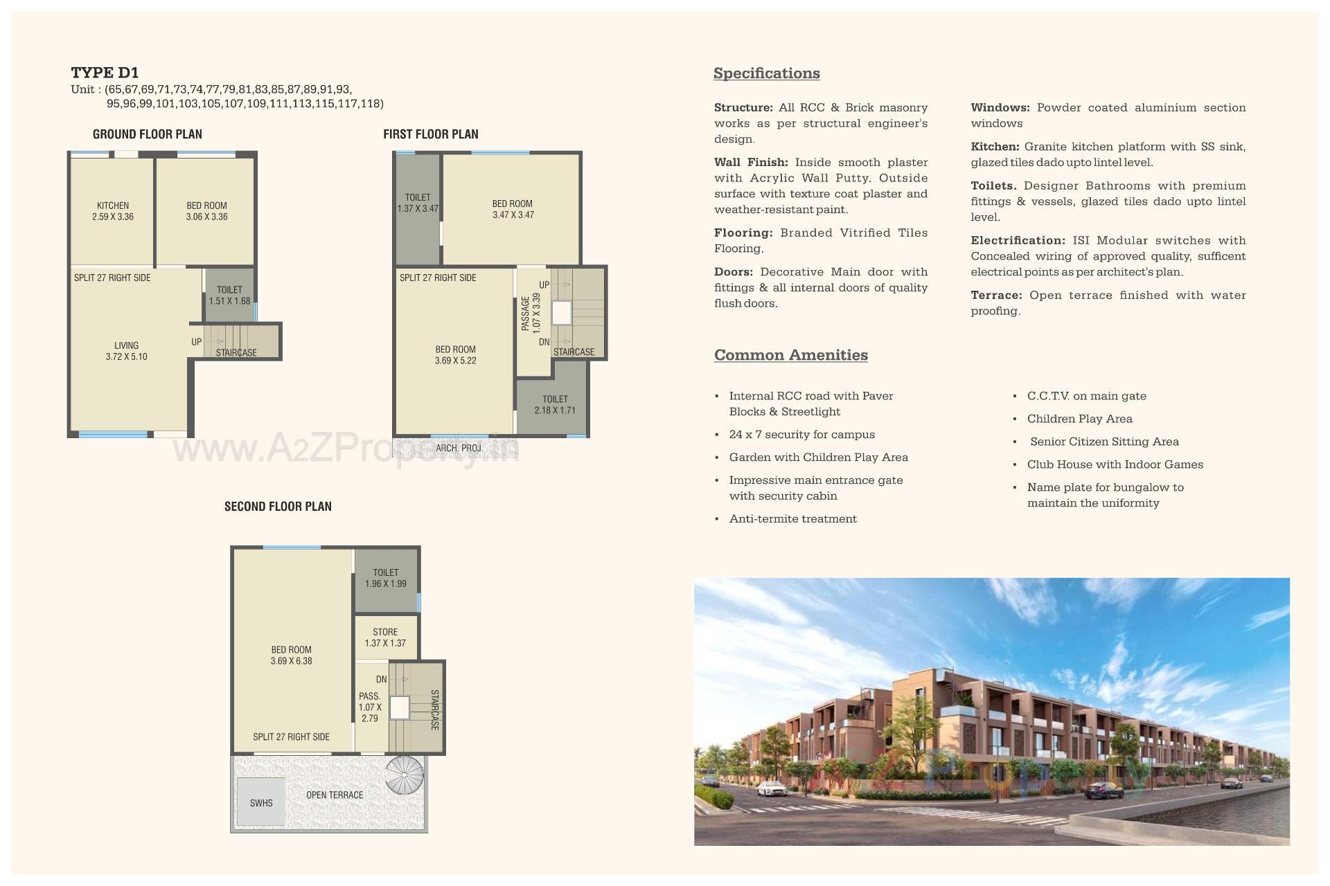 Layout of real estate project Prakruti Harmony located at Bil, Vadodara, Gujarat