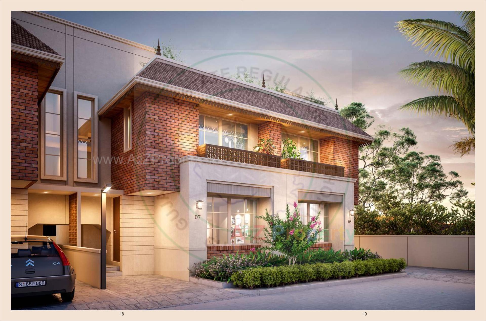 3D Elevation of real estate project Pramukh Villa located at Chansad, Vadodara, Gujarat