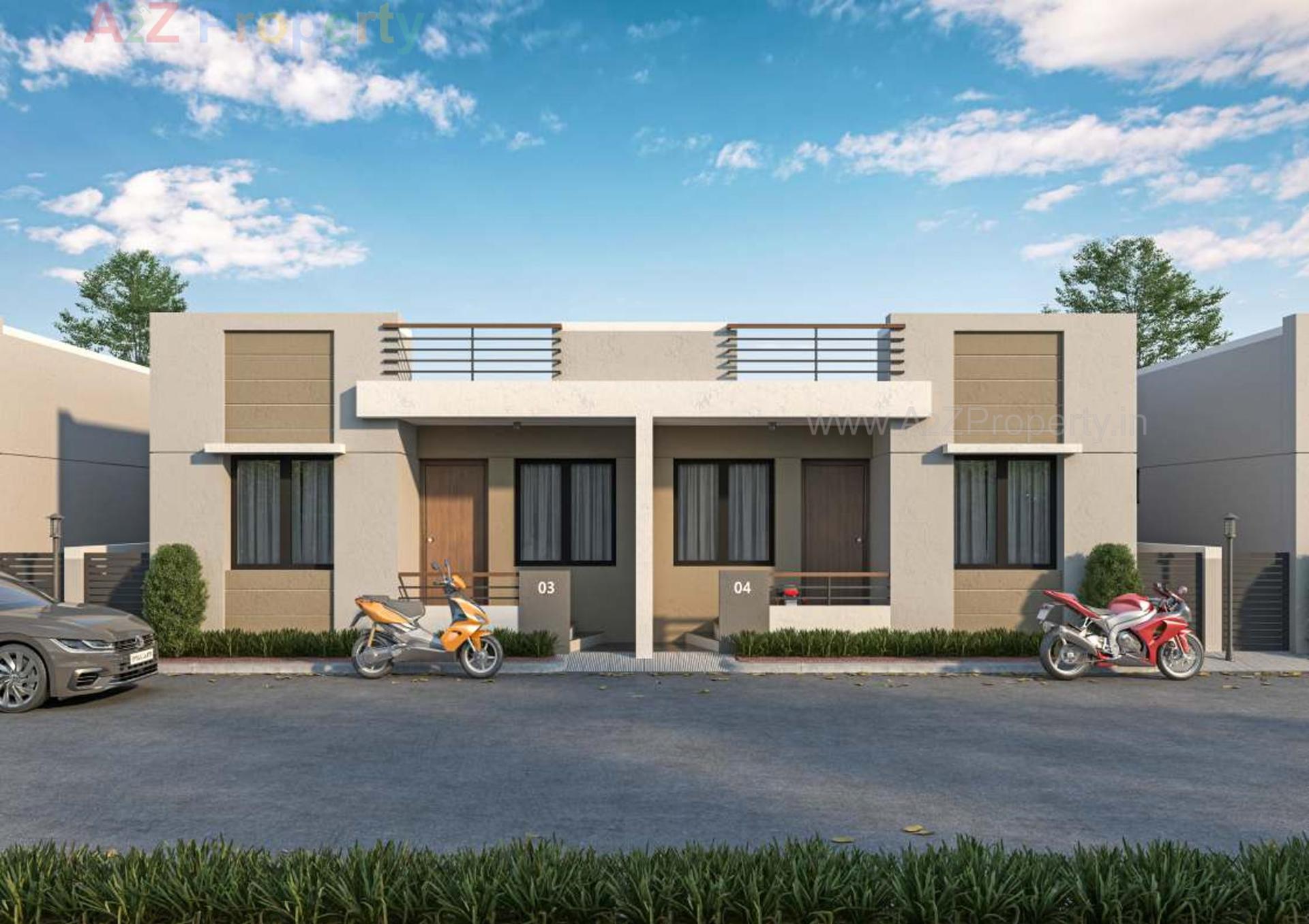 3D Elevation of real estate project Pramukhraj Residency located at Karjan, Vadodara, Gujarat