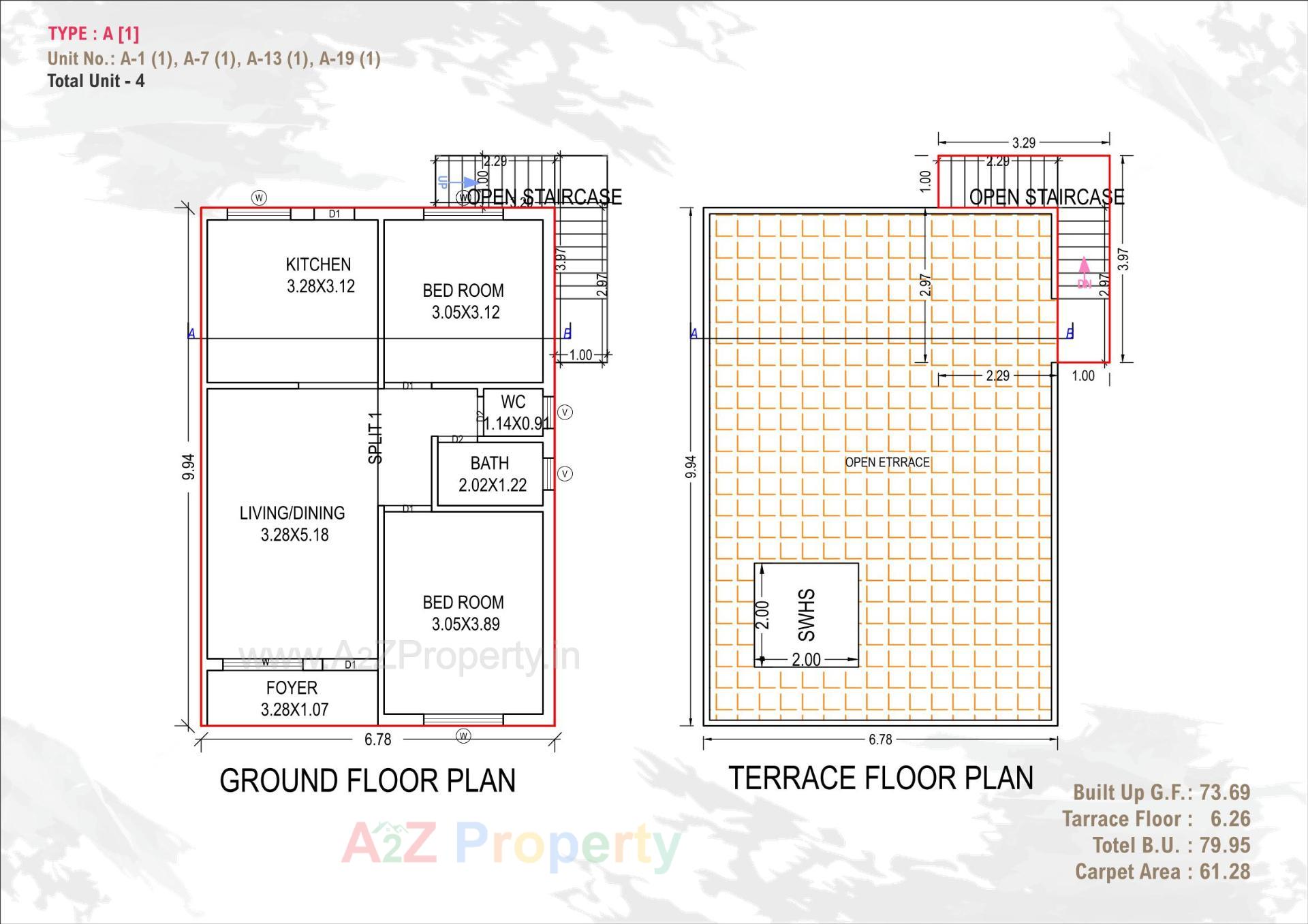 Layout of real estate project Pramukhraj Residency located at Karjan, Vadodara, Gujarat
