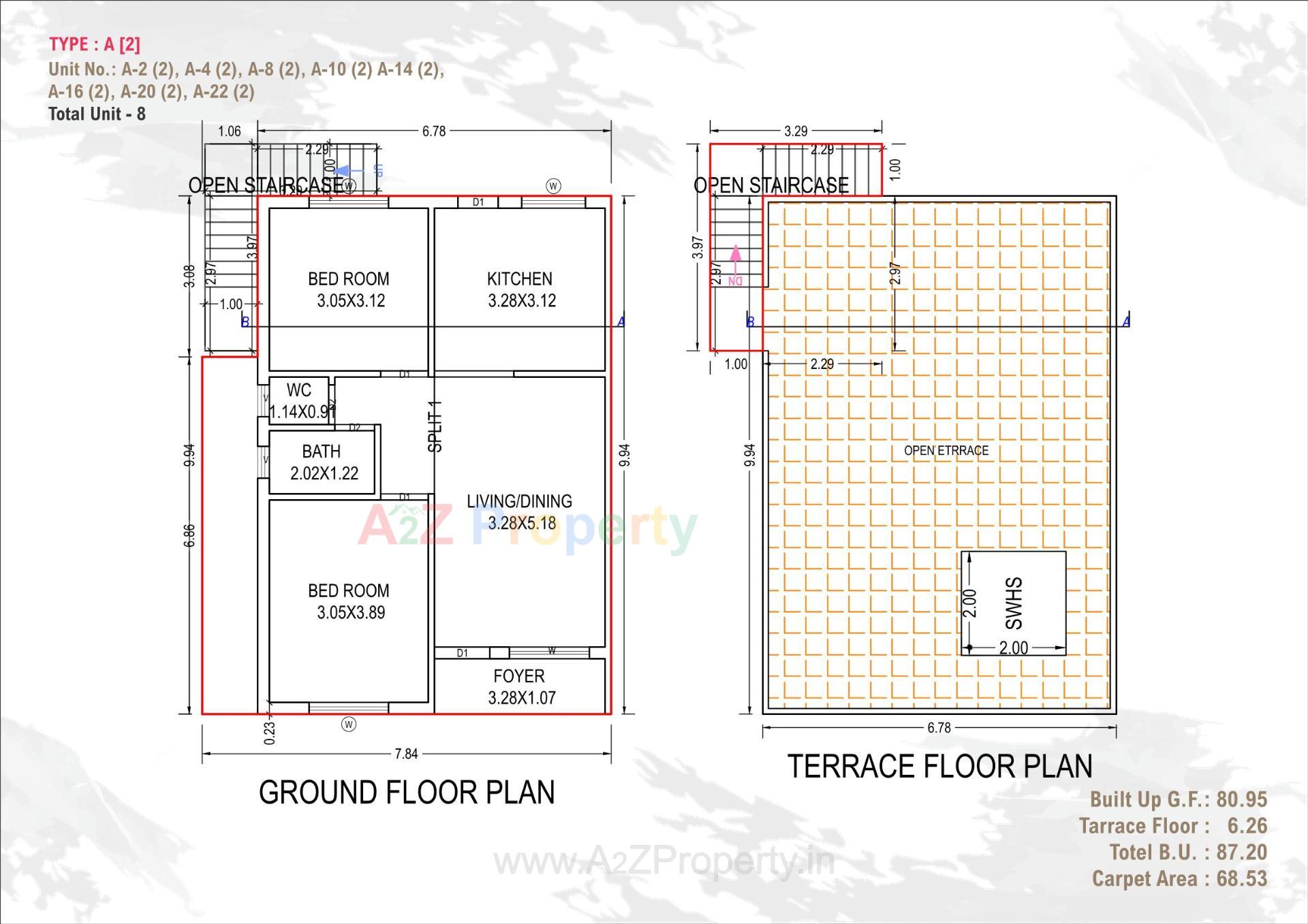 Layout of real estate project Pramukhraj Residency located at Karjan, Vadodara, Gujarat