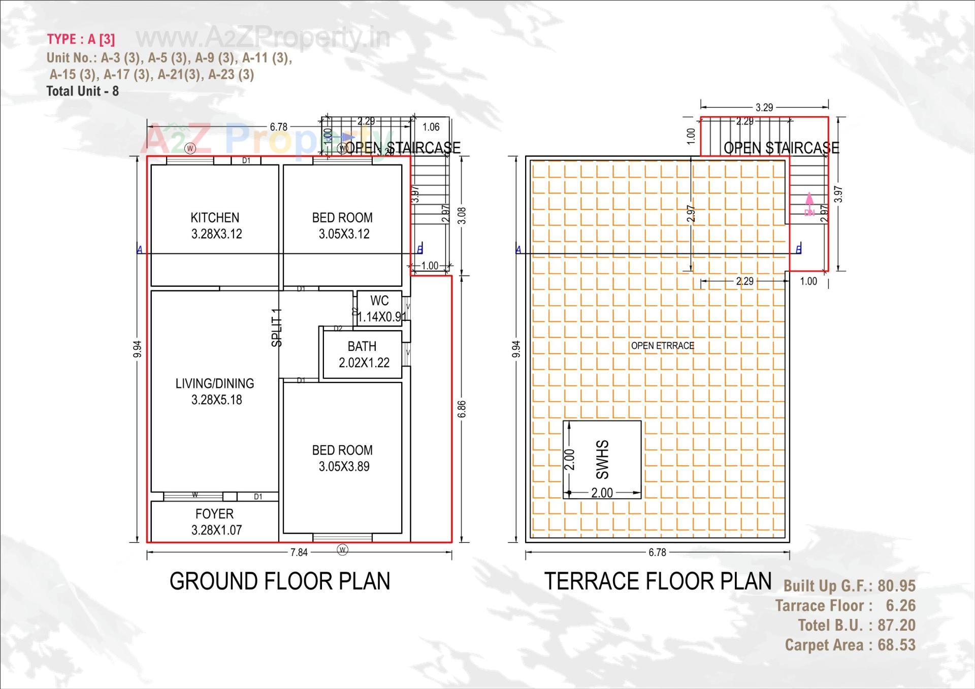 Layout of real estate project Pramukhraj Residency located at Karjan, Vadodara, Gujarat