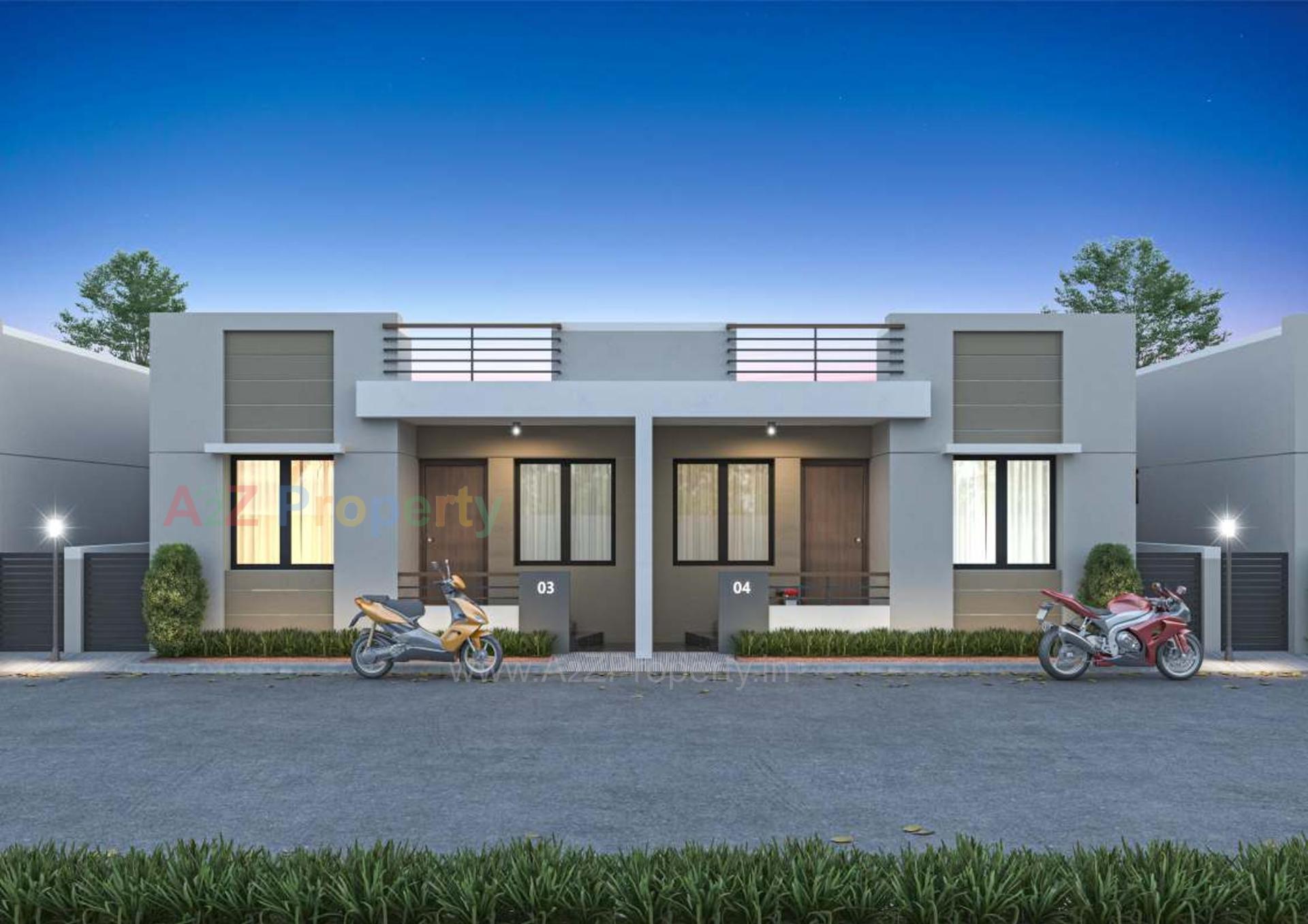 3D Elevation of real estate project Pramukhraj Residency located at Karjan, Vadodara, Gujarat