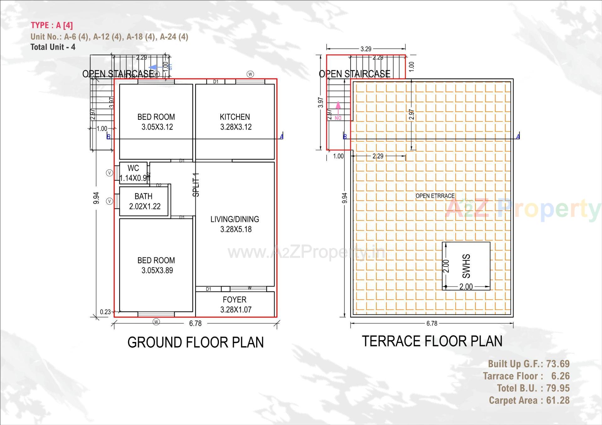 Layout of real estate project Pramukhraj Residency located at Karjan, Vadodara, Gujarat