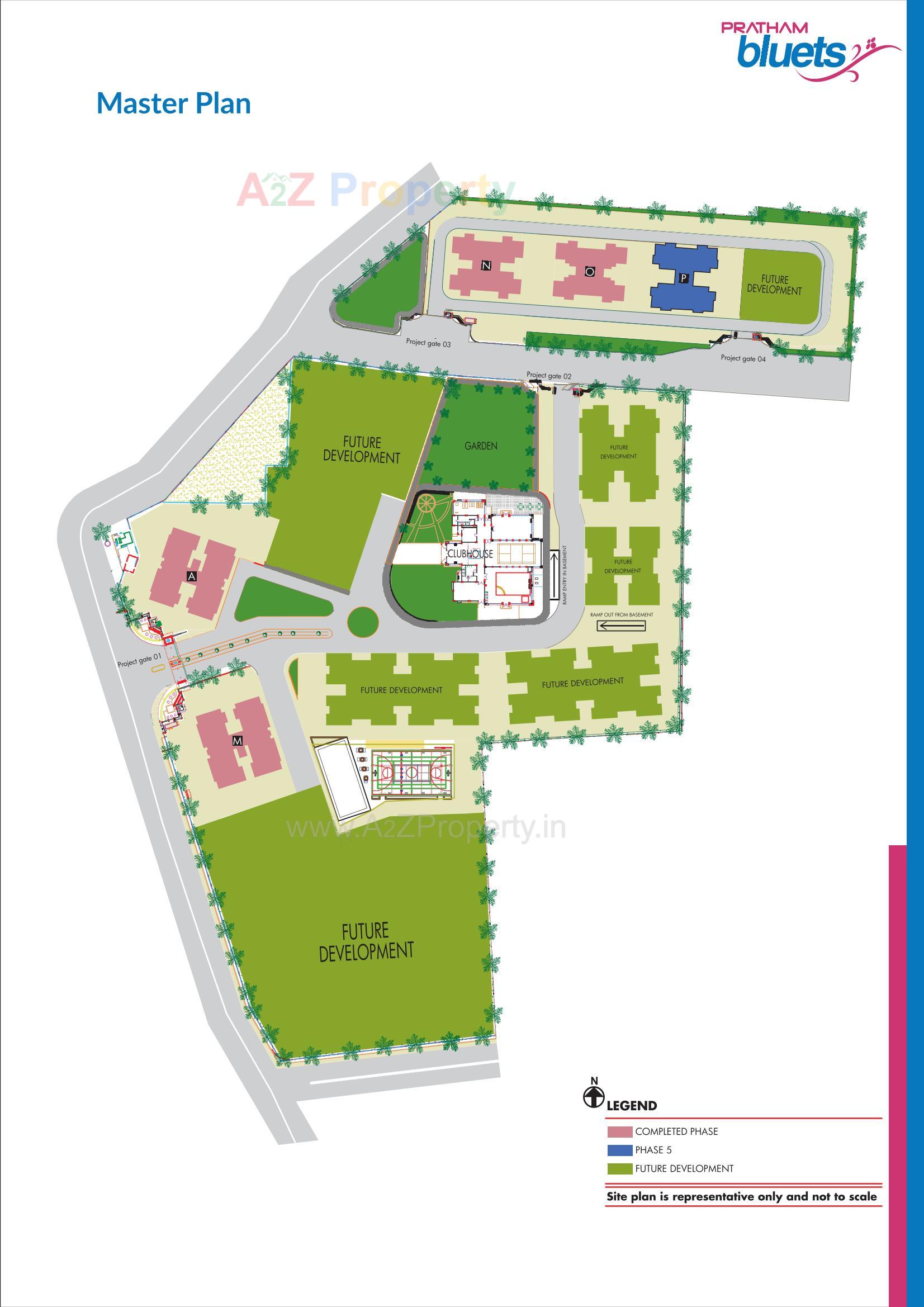 Layout of real estate project Pratham Bluets located at Gotri, Vadodara, Gujarat