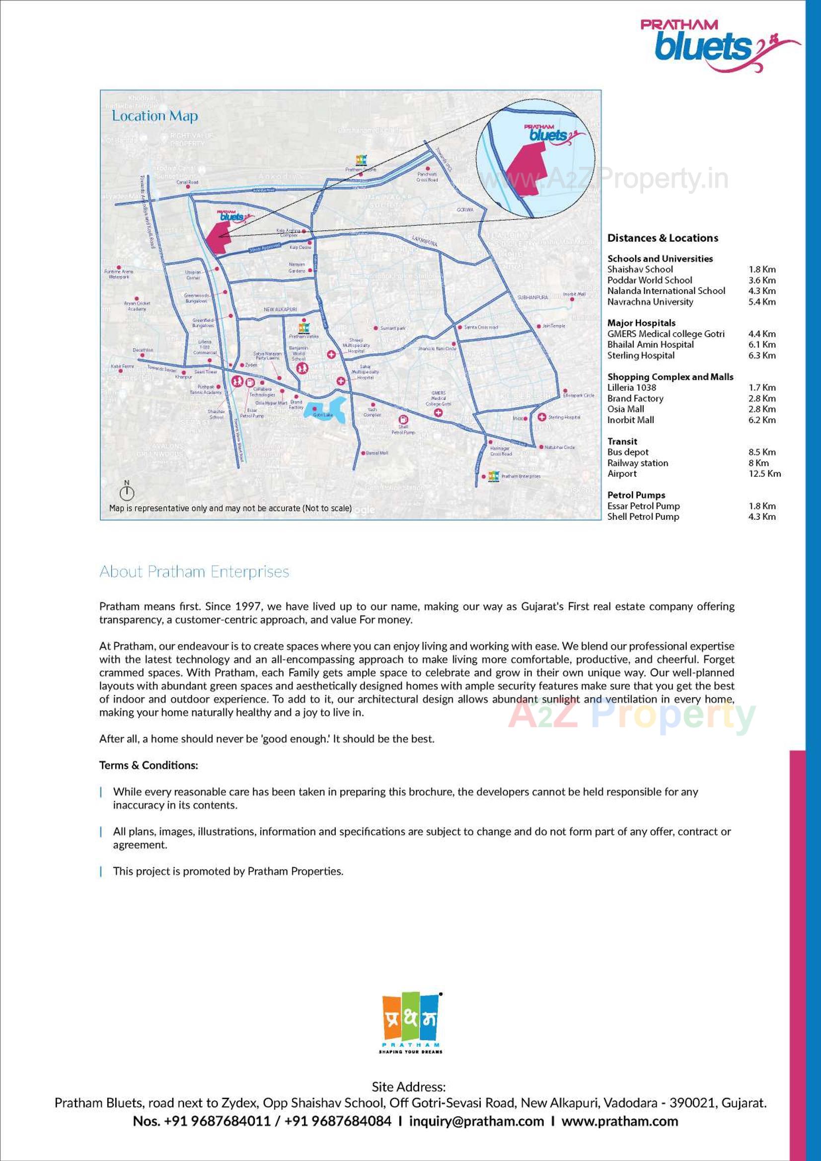  of real estate project Pratham Bluets located at Gotri, Vadodara, Gujarat