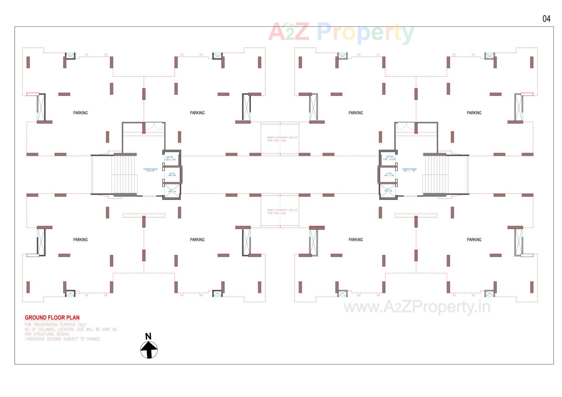 Layout of real estate project Pratham Bluets located at Gotri, Vadodara, Gujarat