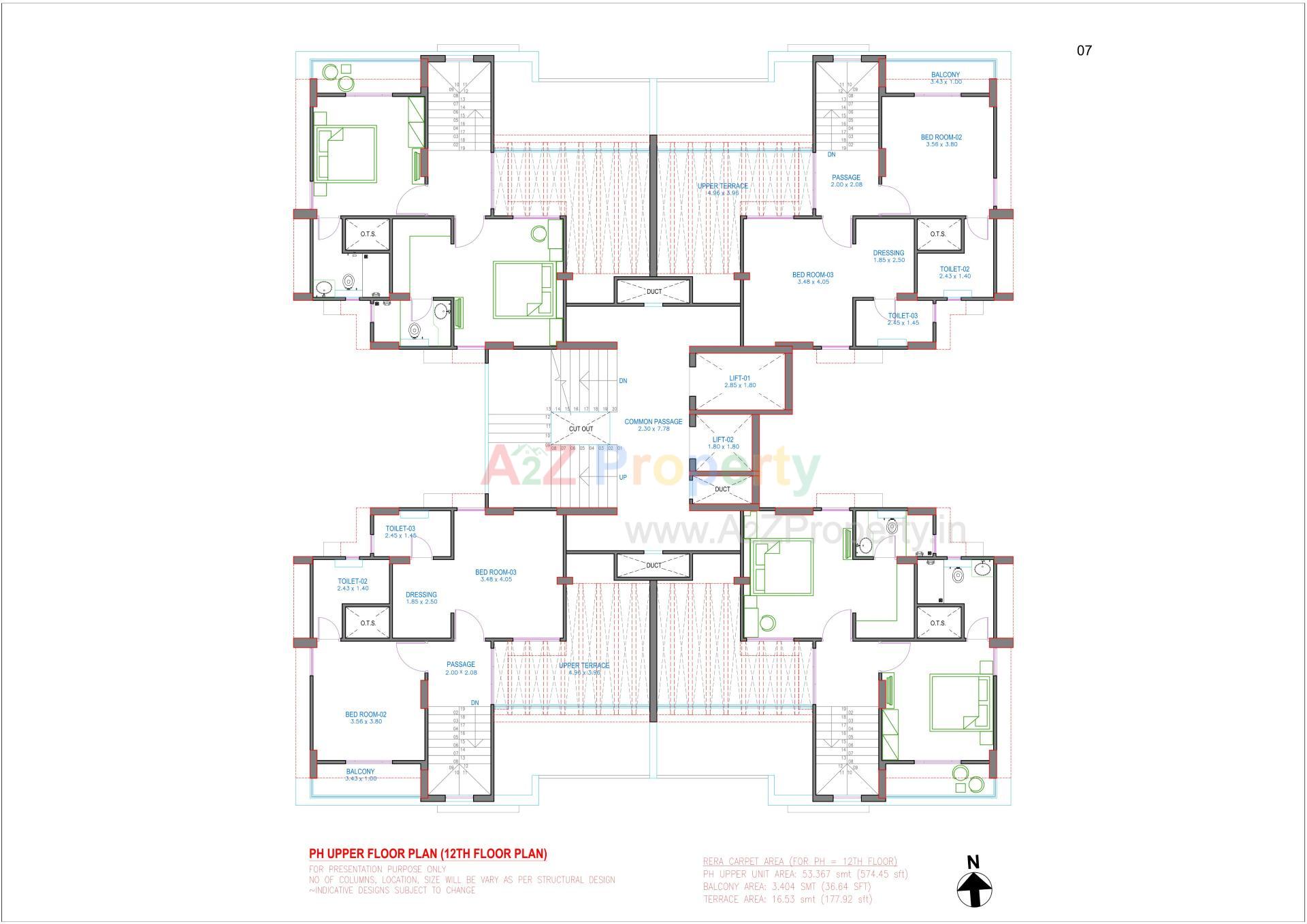 Layout of real estate project Pratham Bluets located at Gotri, Vadodara, Gujarat