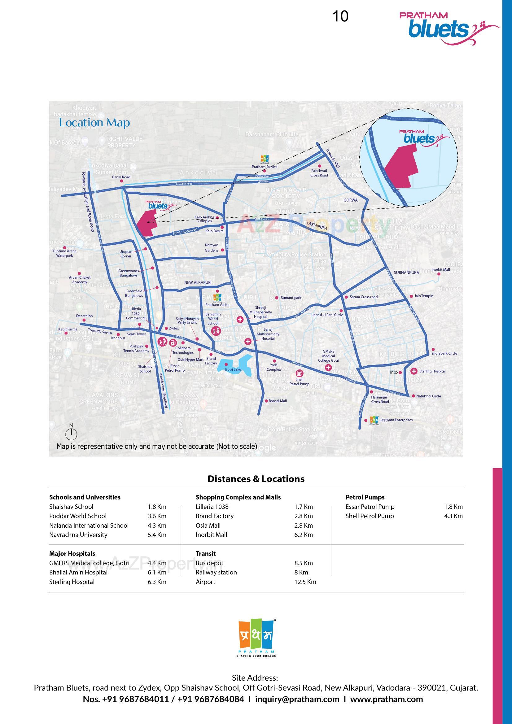 of real estate project Pratham Bluets located at Gotri, Vadodara, Gujarat