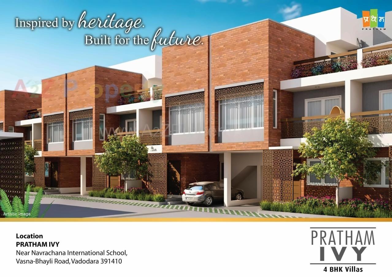 3D Elevation of real estate project Pratham Ivy located at Bhayli, Vadodara, Gujarat