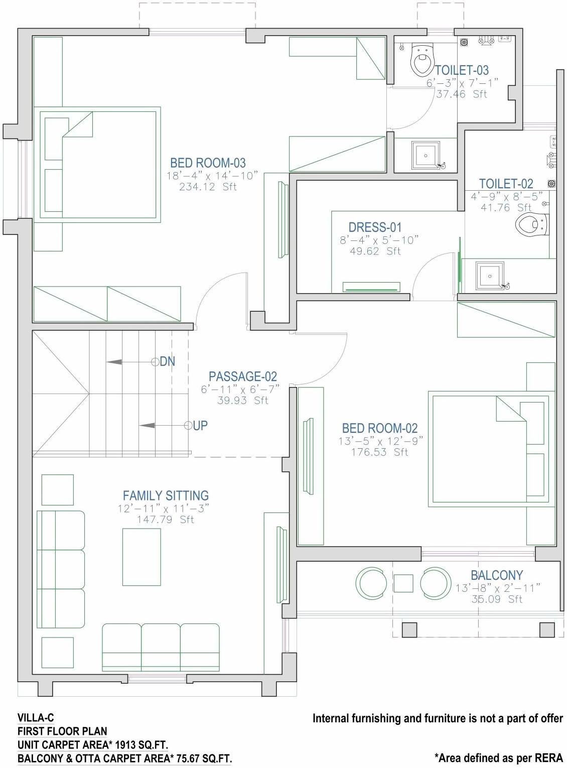 Layout of real estate project Pratham Meadows located at Bhayli, Vadodara, Gujarat