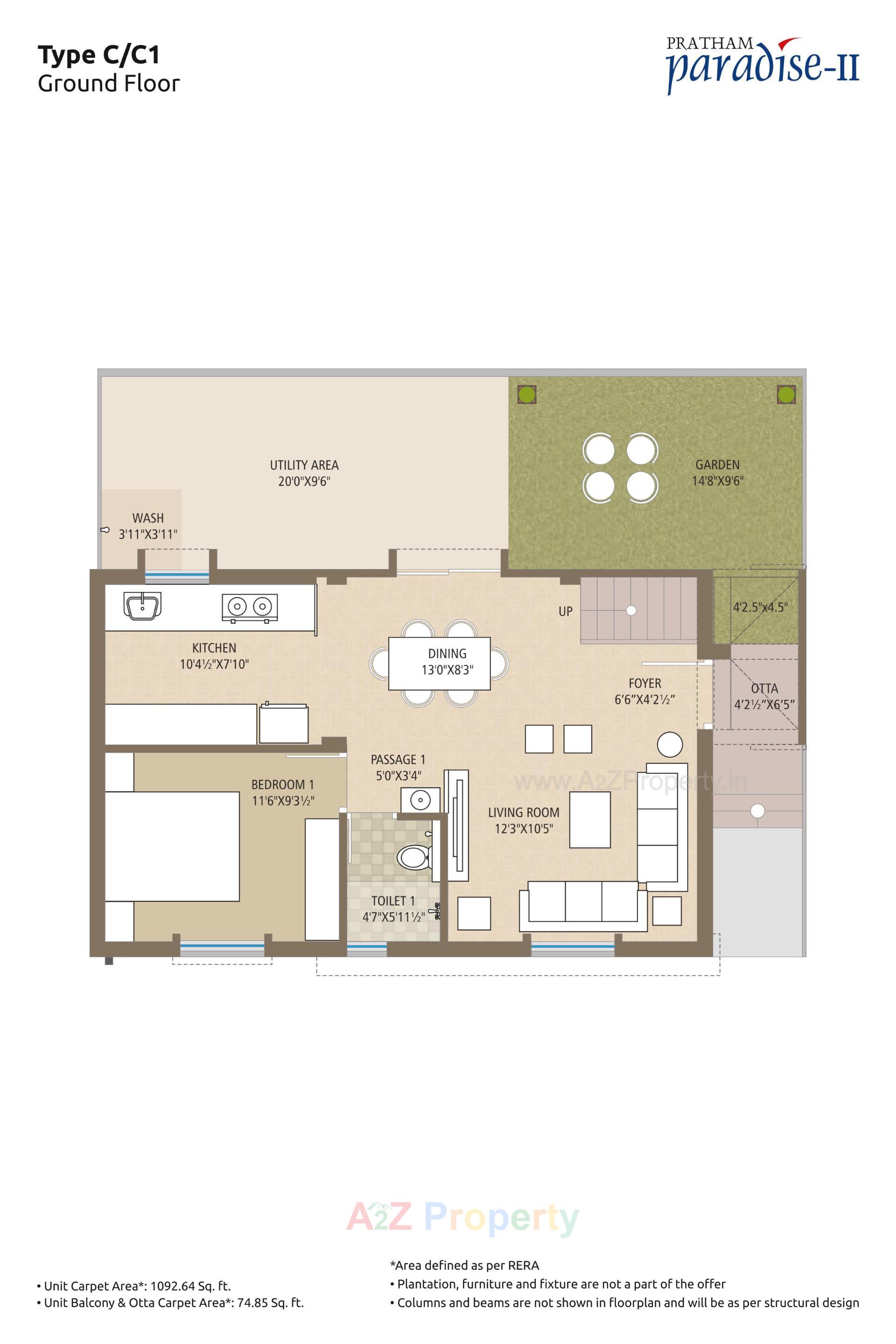 Layout of real estate project Pratham Paradise 0 located at Tarsali, Vadodara, Gujarat