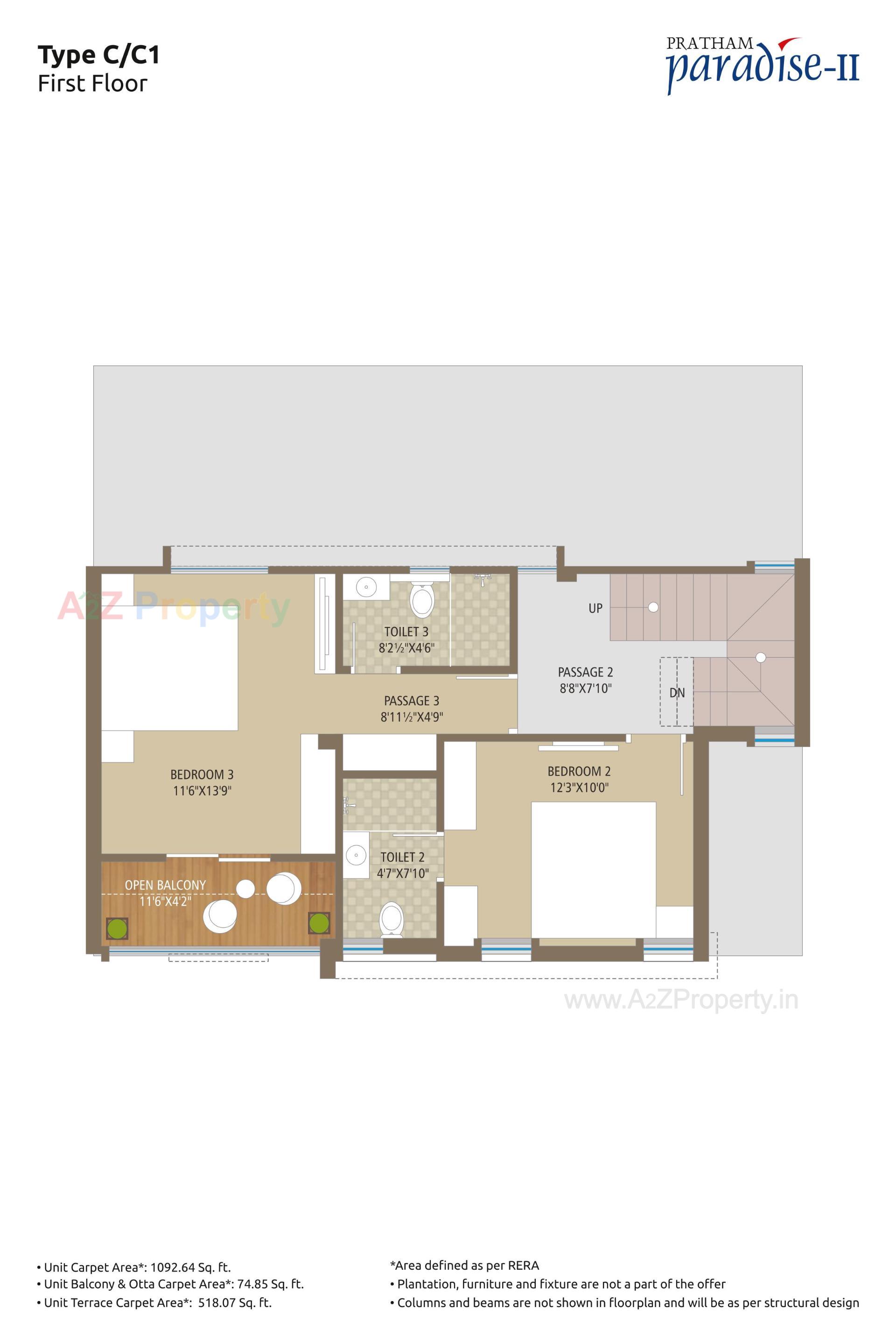 Layout of real estate project Pratham Paradise 0 located at Tarsali, Vadodara, Gujarat