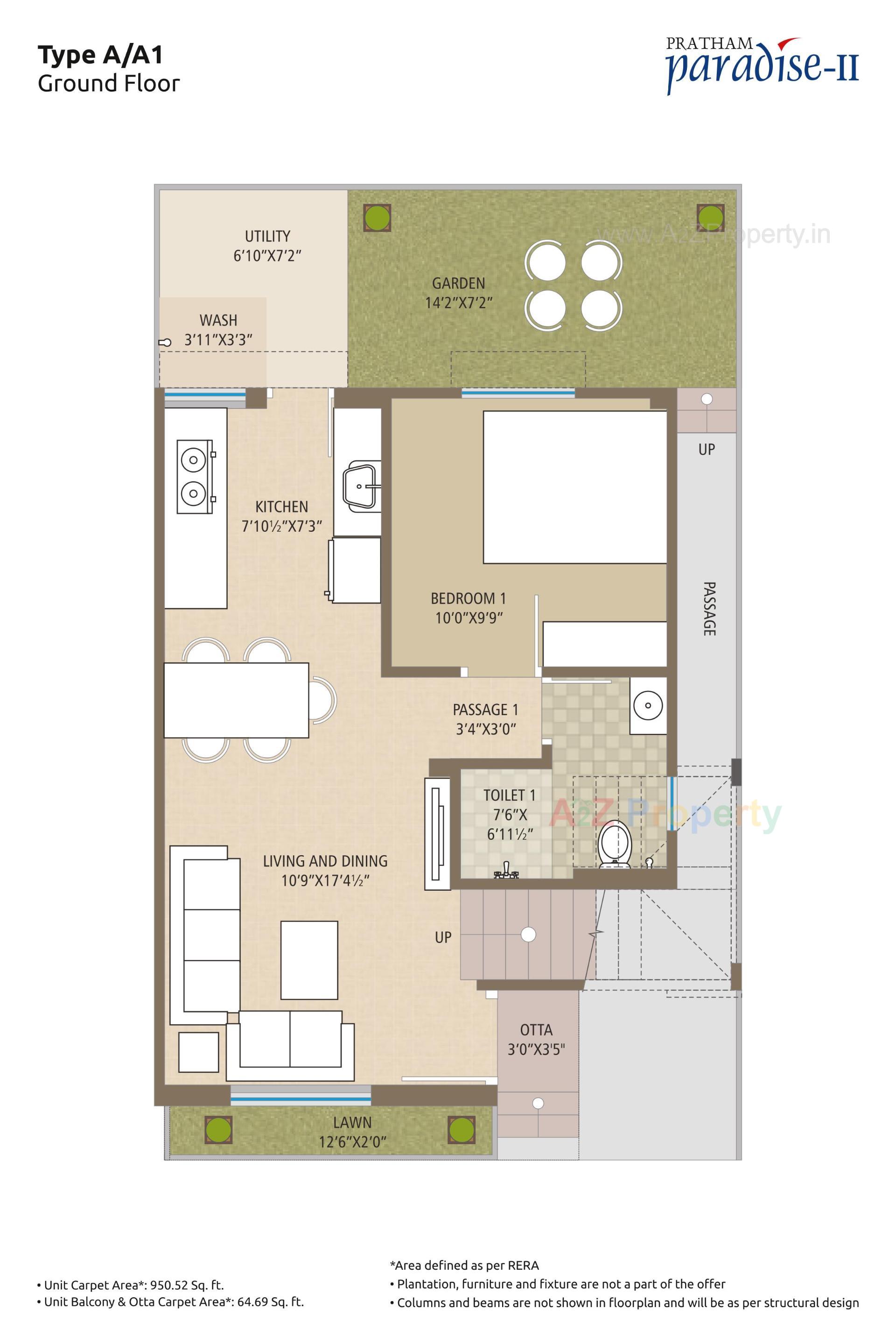Layout of real estate project Pratham Paradise 0 located at Tarsali, Vadodara, Gujarat