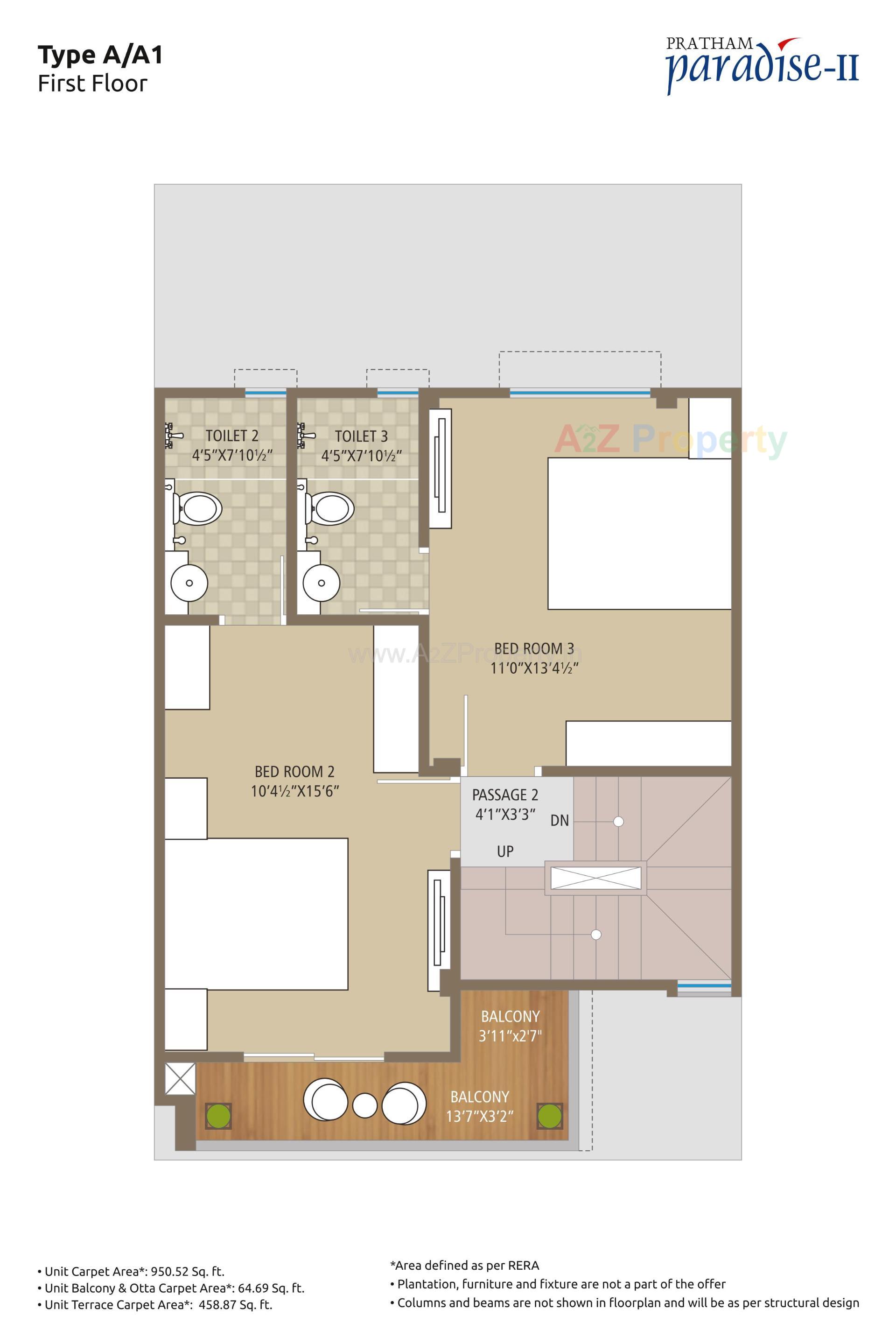 Layout of real estate project Pratham Paradise 0 located at Tarsali, Vadodara, Gujarat