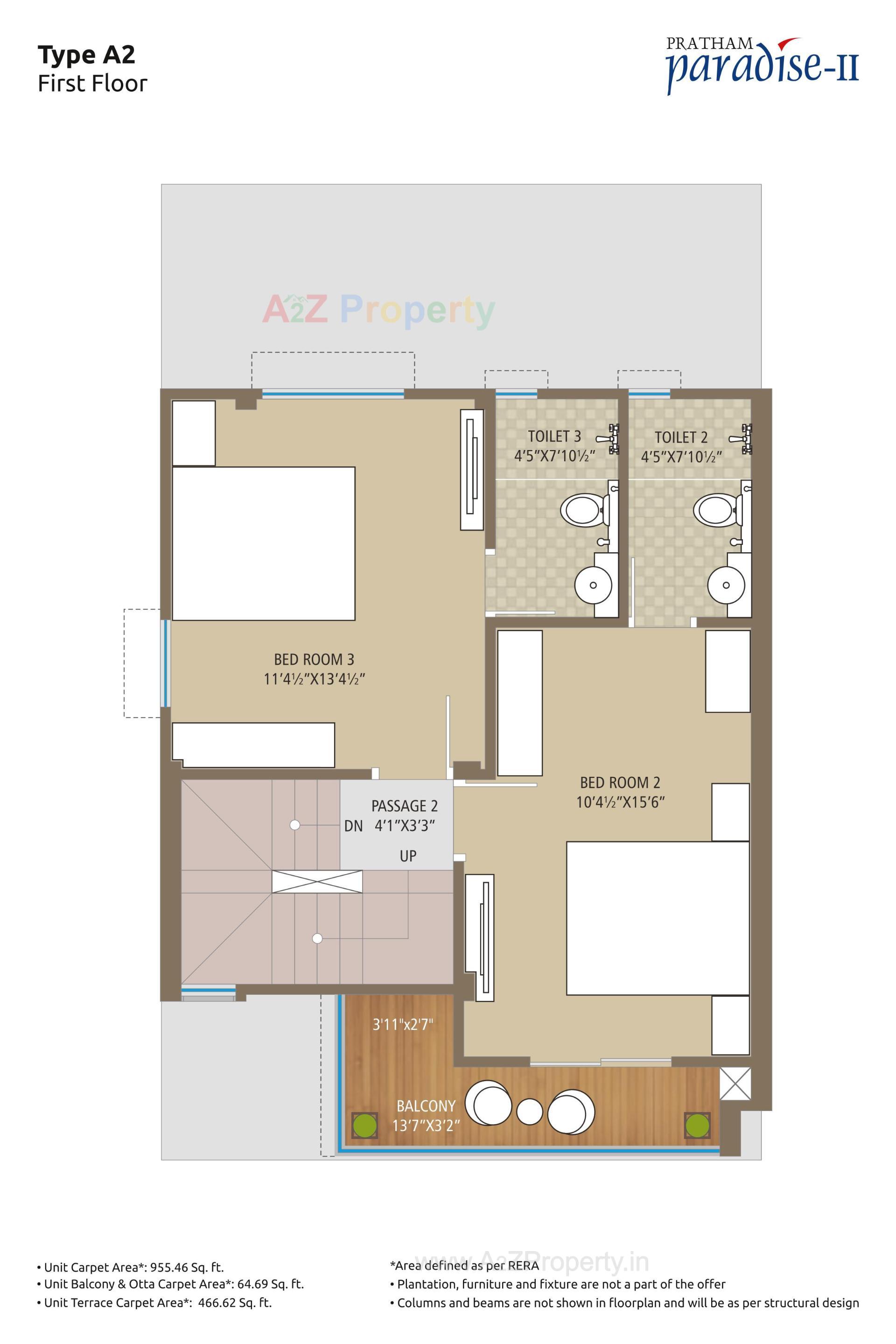 Layout of real estate project Pratham Paradise 0 located at Tarsali, Vadodara, Gujarat