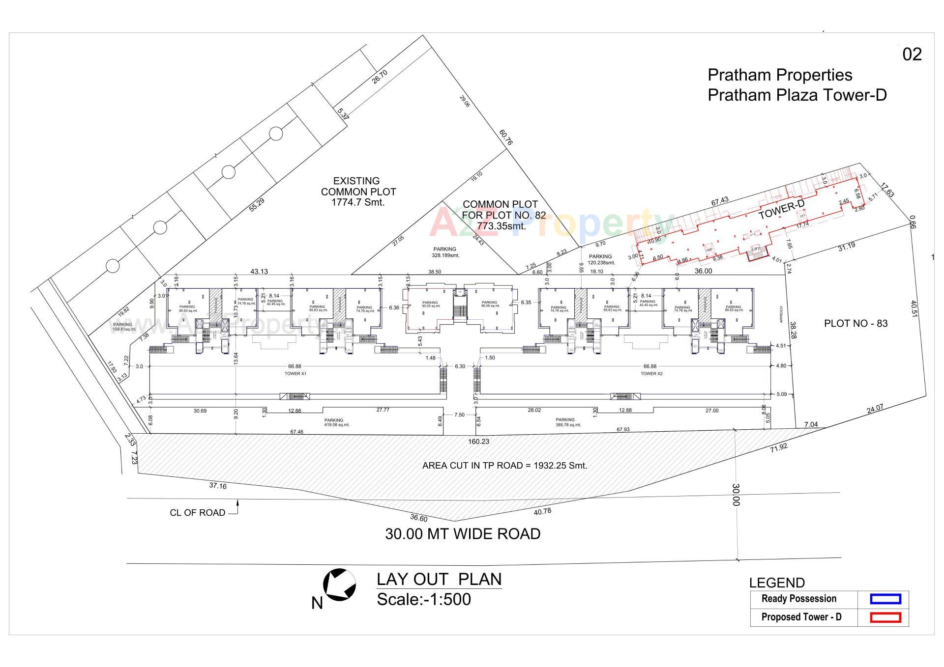 of real estate project Pratham Plaza Tower located at Akota, Vadodara, Gujarat