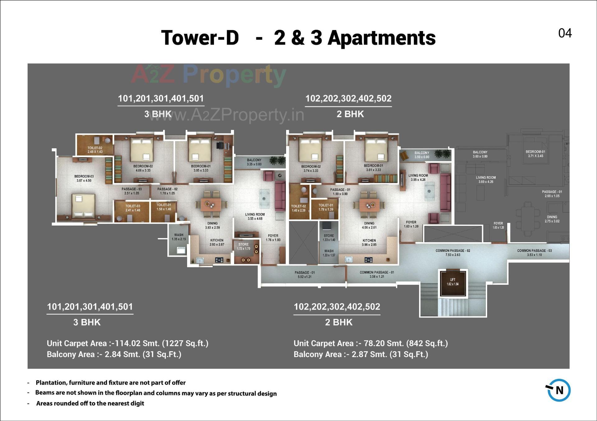 Layout of real estate project Pratham Plaza Tower located at Akota, Vadodara, Gujarat