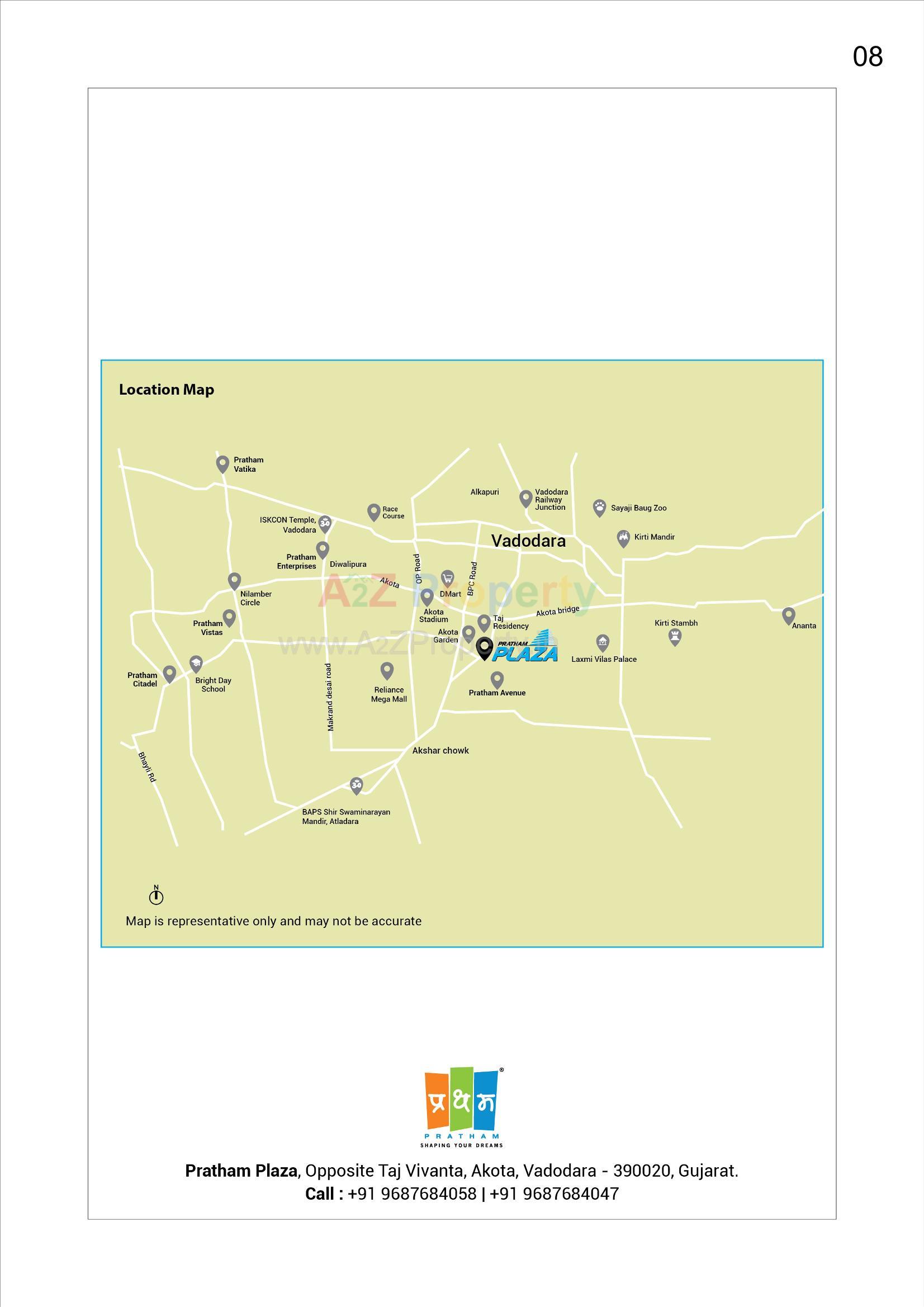  of real estate project Pratham Plaza Tower located at Akota, Vadodara, Gujarat