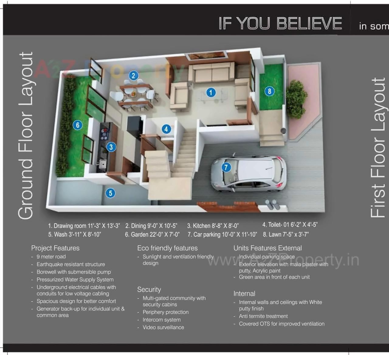 Layout of real estate project Pratham Riviera located at Bill, Vadodara, Gujarat
