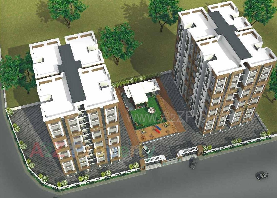 3D Elevation of real estate project Prayosha Heights located at Bill, Vadodara, Gujarat