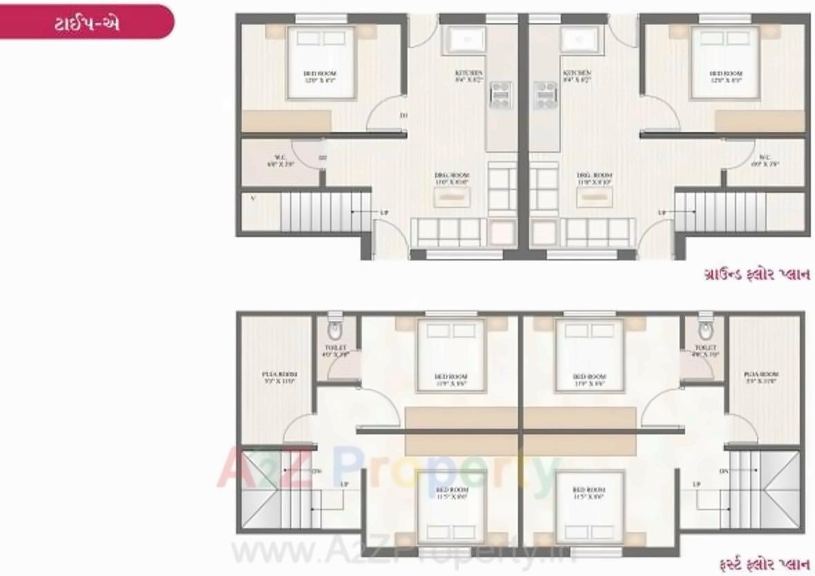 Layout of real estate project Prayosha Residency located at Karjan, Vadodara, Gujarat