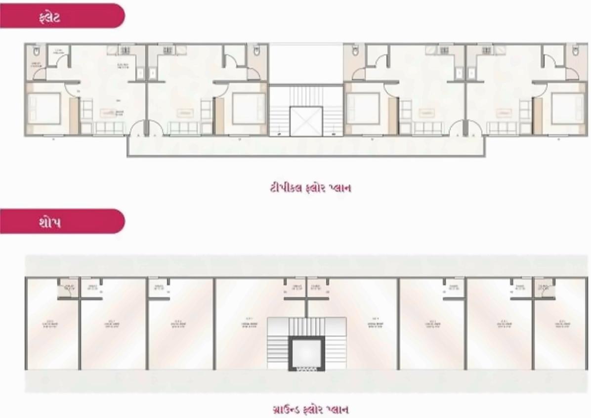 Layout of real estate project Prayosha Residency located at Karjan, Vadodara, Gujarat
