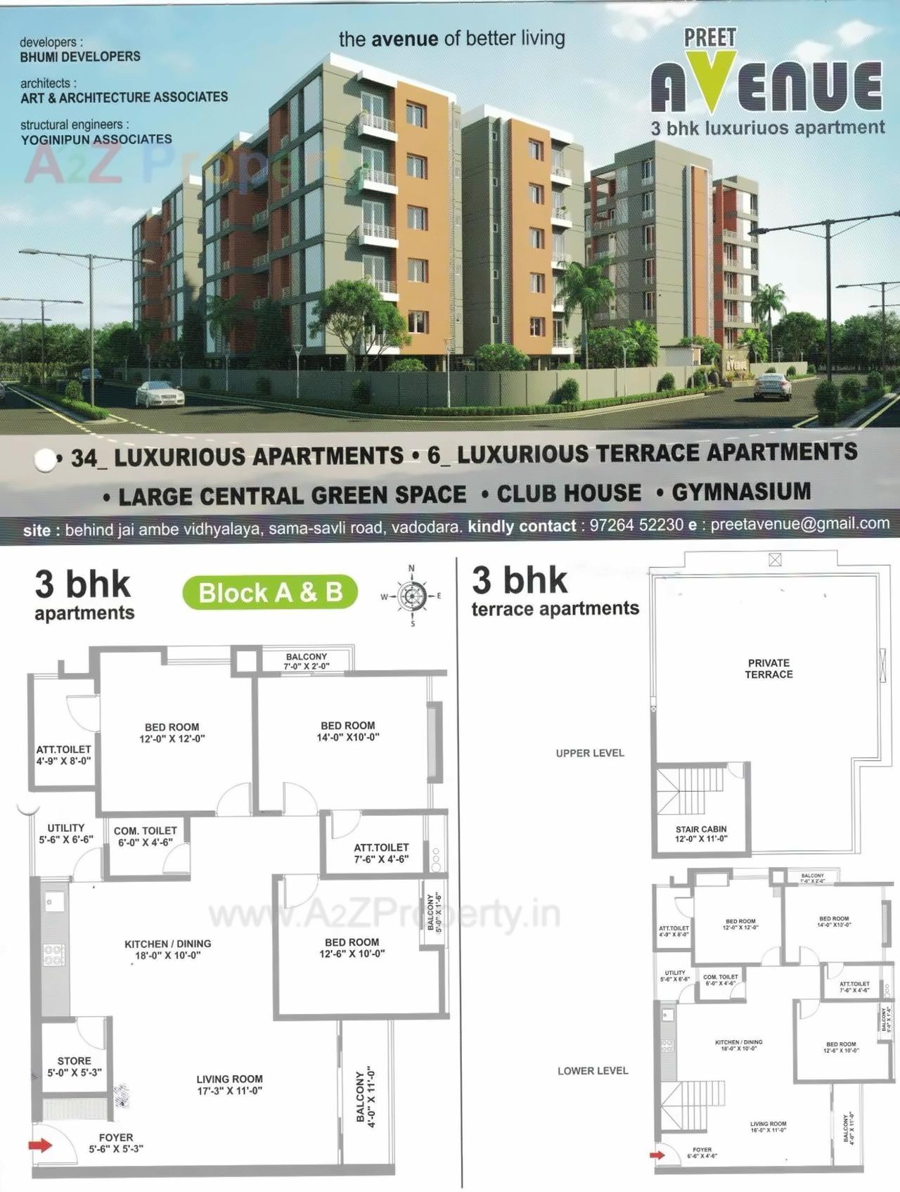 Layout of real estate project Preet Avenue located at Savli, Vadodara, Gujarat