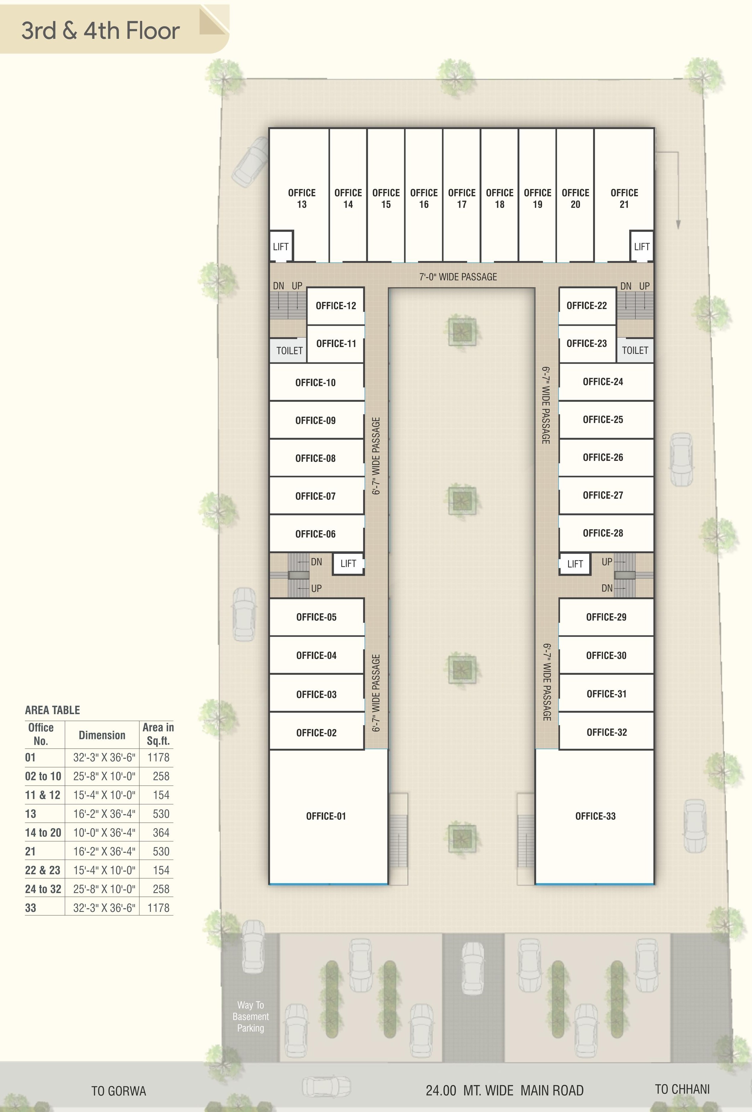 Layout of real estate project Preet Square located at Chhani, Vadodara, Gujarat