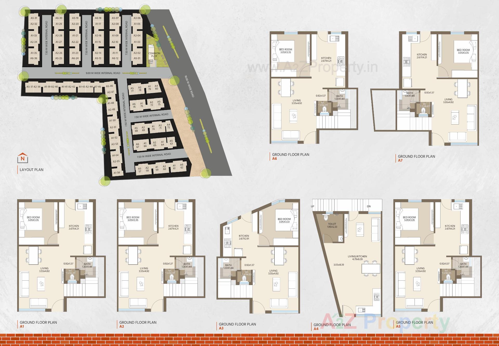Layout of real estate project Prerna Residency located at Karjan, Vadodara, Gujarat
