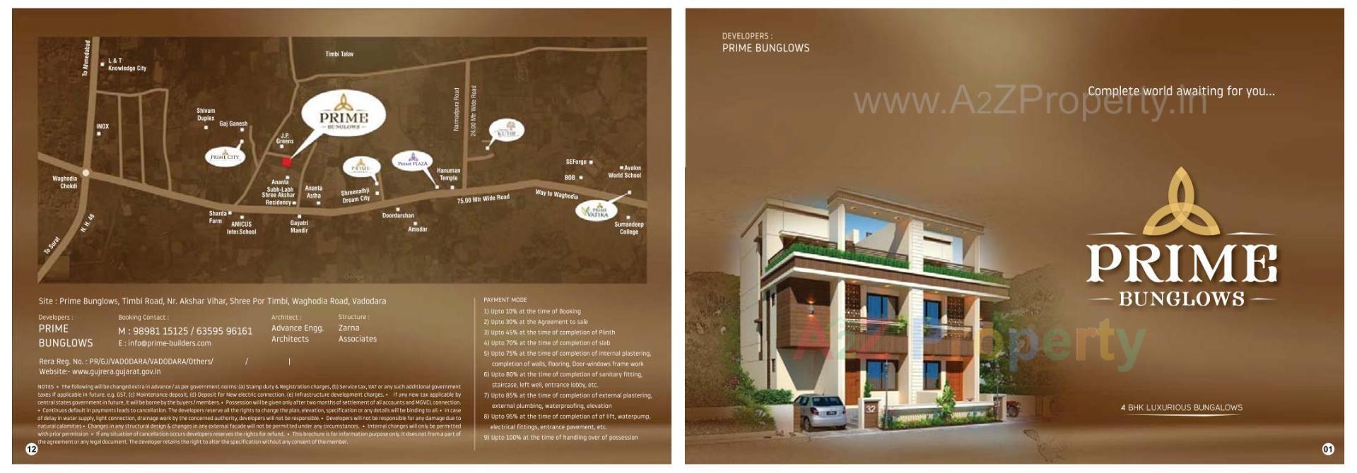  of real estate project Prime Bunglows located at Shripor-timbi, Vadodara, Gujarat