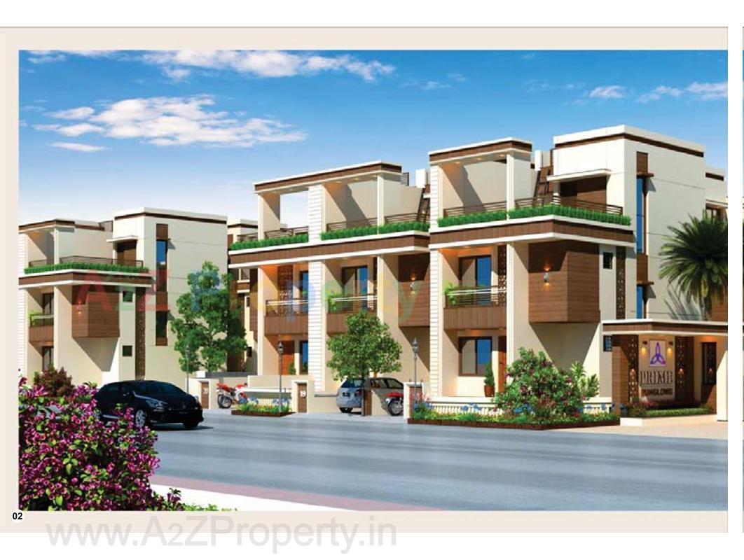 3D Elevation of real estate project Prime Bunglows located at Shripor-timbi, Vadodara, Gujarat