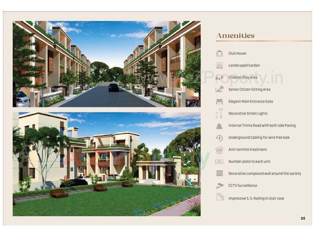 3D Elevation of real estate project Prime Bunglows located at Shripor-timbi, Vadodara, Gujarat