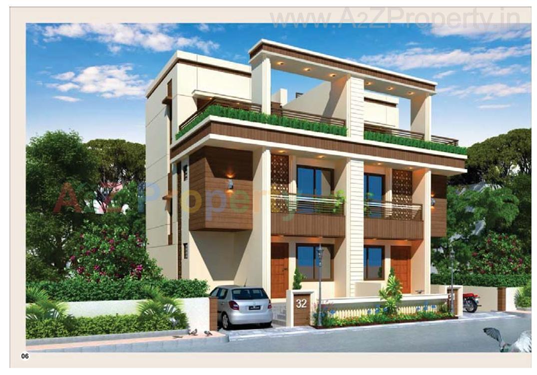 3D Elevation of real estate project Prime Bunglows located at Shripor-timbi, Vadodara, Gujarat