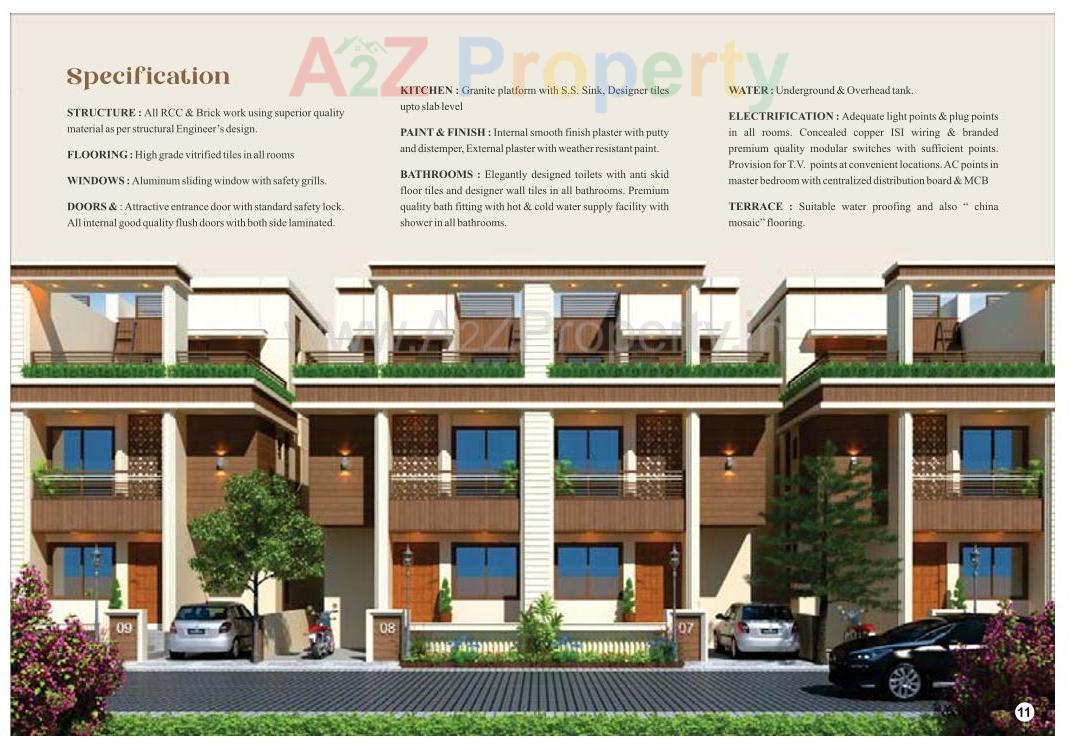 3D Elevation of real estate project Prime Bunglows located at Shripor-timbi, Vadodara, Gujarat