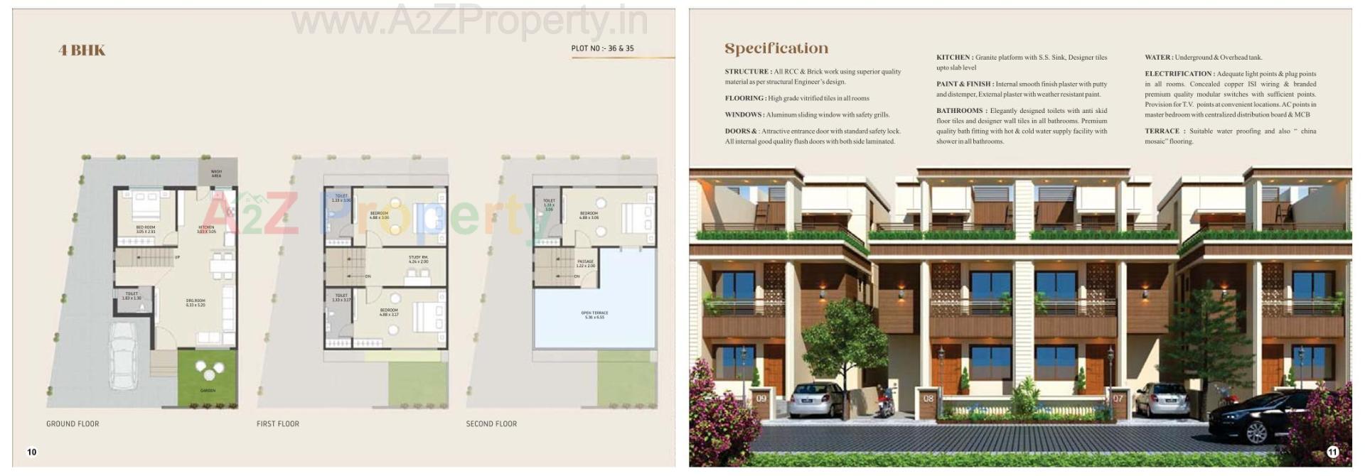 Layout of real estate project Prime Bunglows located at Shripor-timbi, Vadodara, Gujarat