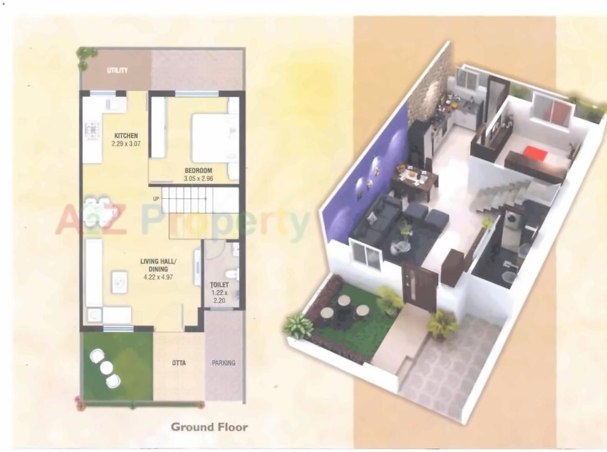 Layout of real estate project Prime Residency located at Amodar, Vadodara, Gujarat