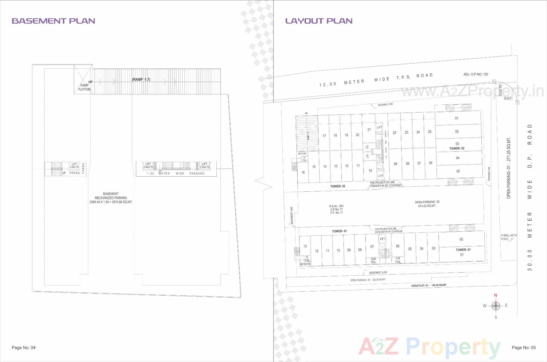 Layout of real estate project Prince Cube located at Gotri, Vadodara, Gujarat