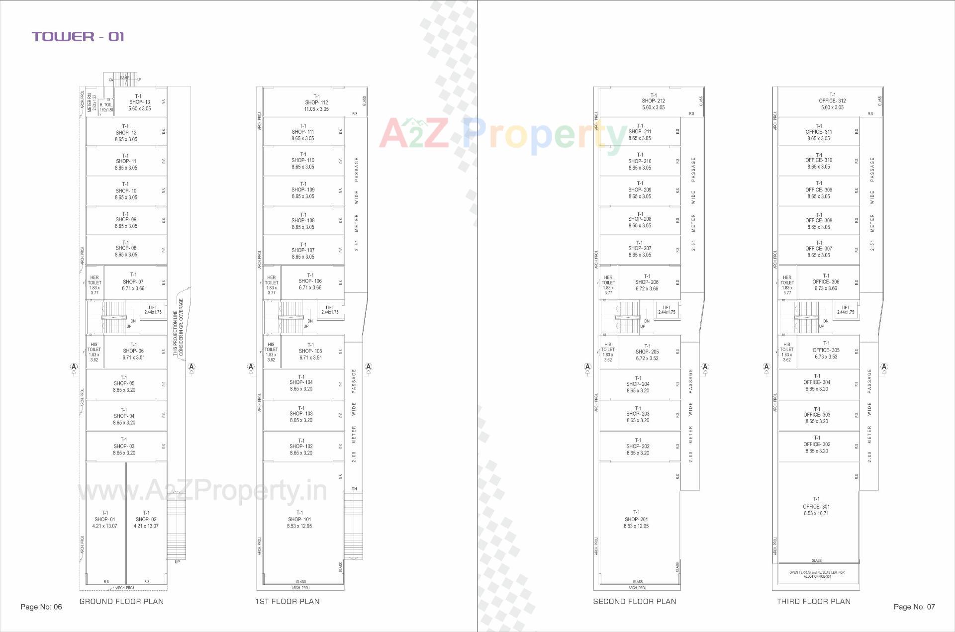 Layout of real estate project Prince Cube located at Gotri, Vadodara, Gujarat