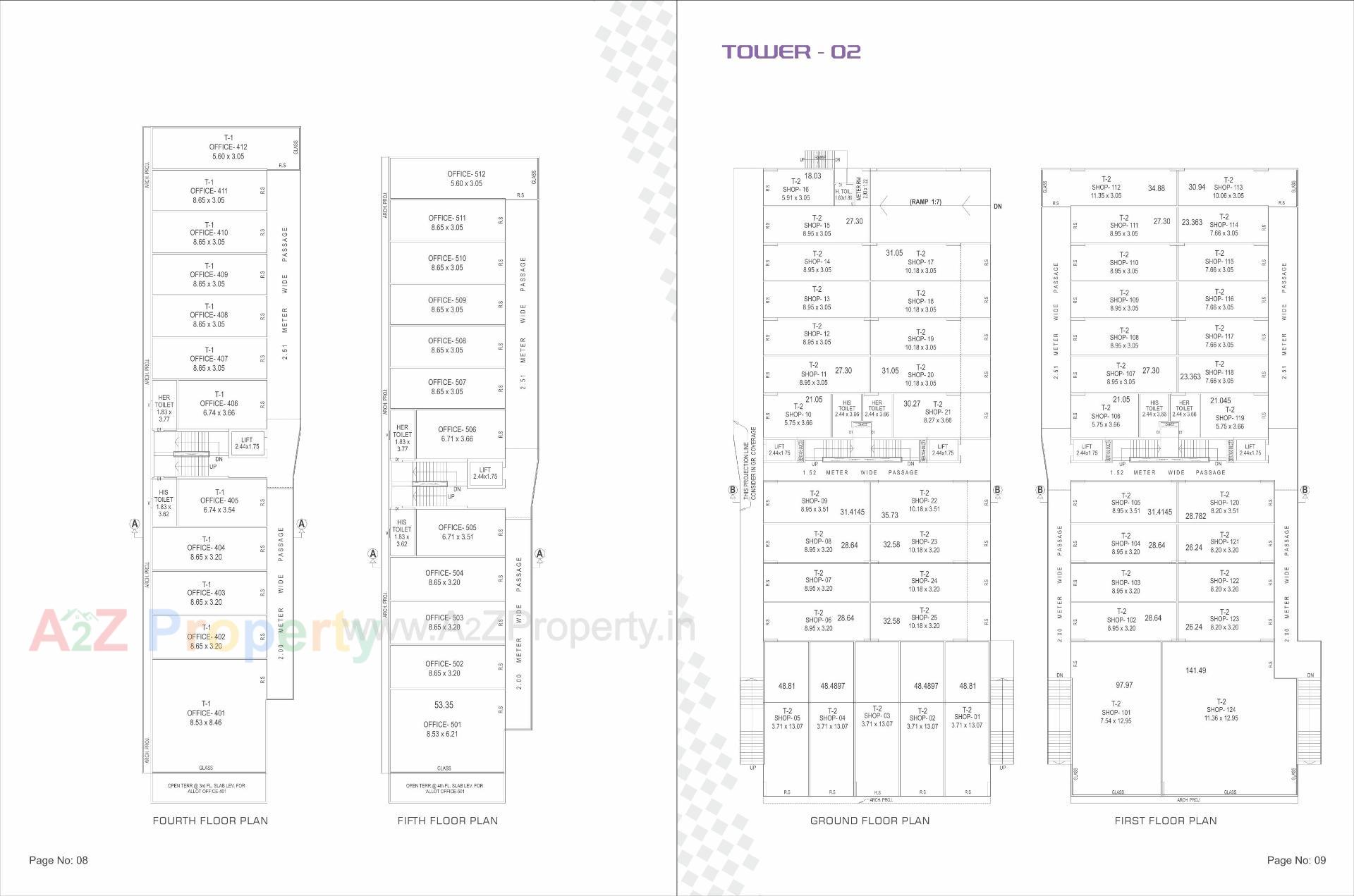 Layout of real estate project Prince Cube located at Gotri, Vadodara, Gujarat