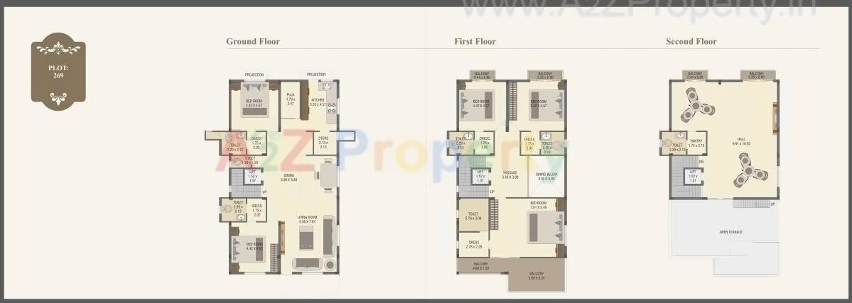 Layout of real estate project Princess Villa located at Gotri, Vadodara, Gujarat