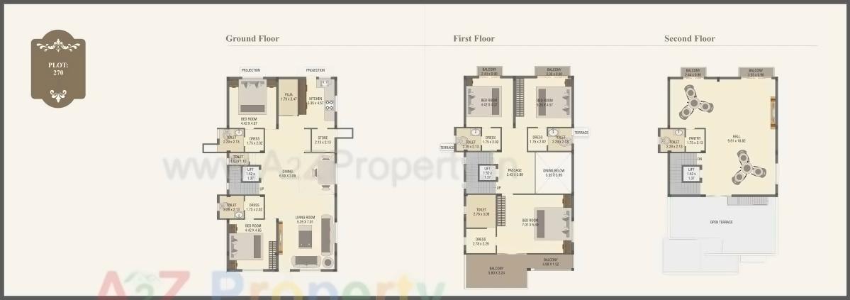Layout of real estate project Princess Villa located at Gotri, Vadodara, Gujarat