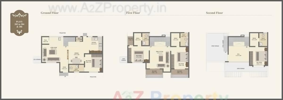 Layout of real estate project Princess Villa located at Gotri, Vadodara, Gujarat